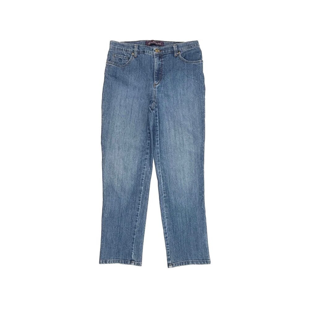 Gloria Vanderbilt Amanda Straight Leg Women's size 10P Medium Blue Denim Jeans